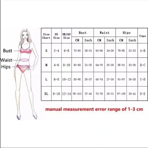 NWOT Fire Red swimsuit - Picture 5 of 5